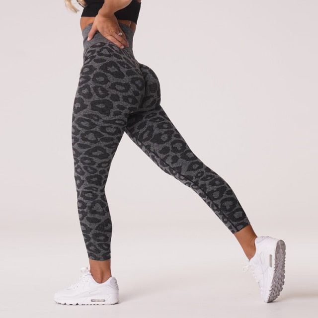 Calça Legging sem costura Leopard -Fitness – Dress Cool
